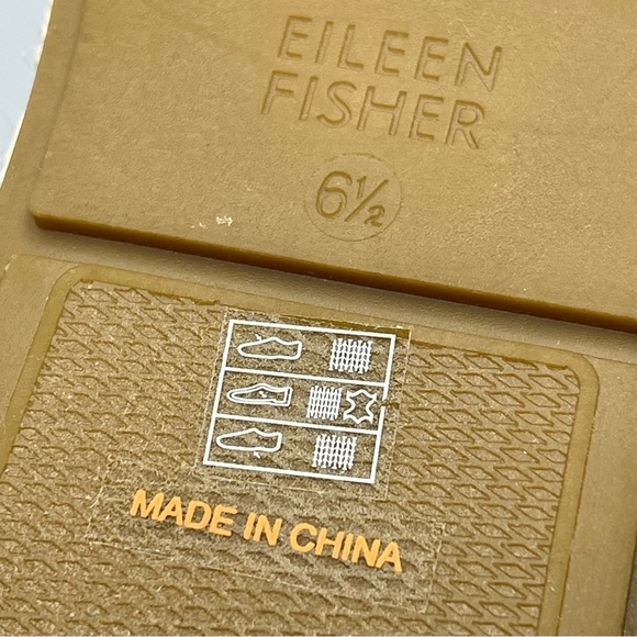 NWOT EILEEN FISHER Tali Platform Wedge Slip On Black Sandals Women's Siz… - Picture 14 of 16